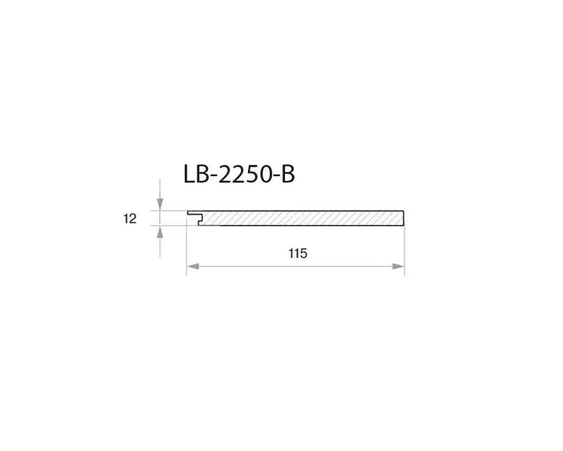 Профиль МДФ AGT LB-2250-B 12*115*2800 мм, супермат Сахара крем 3019