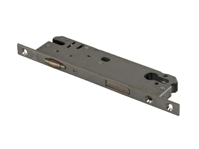 Замок однозапорный с ригелем и роликовой защёлкой Elementis 9225-R/PZ/F16/25/92/8