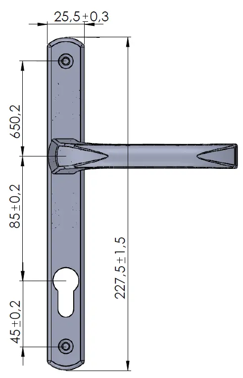 Гарнитур нажимной Elementis DENIZ, 25/85 Белый RAL9016