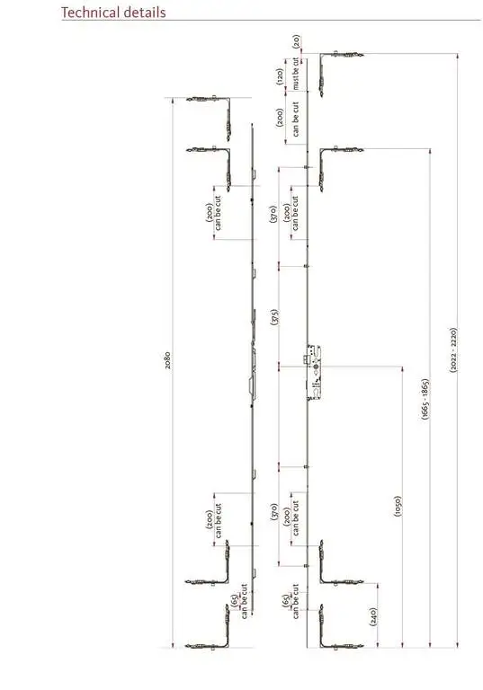 Штульповый запор Internika HL2/P1800 4RS EX