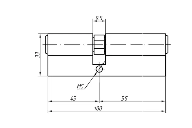 Цилиндр профильный MAXBAR 847/K 45-55, никелированный