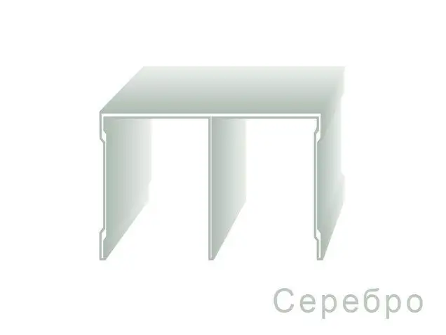 Направляющая верхняя, алюминий, серебро, 5800 мм