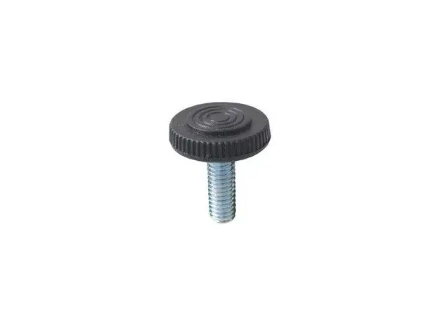 PI01 Опора регулируемая, М6, L=20 мм, сталь, черная.