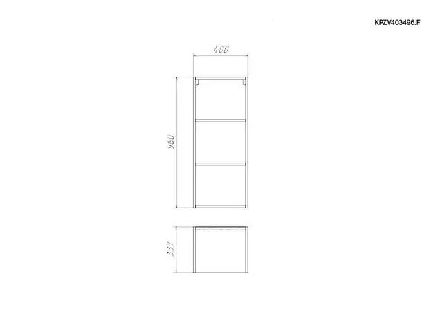 Корпус навесной высокий 400*340 высотой 960 под фасад