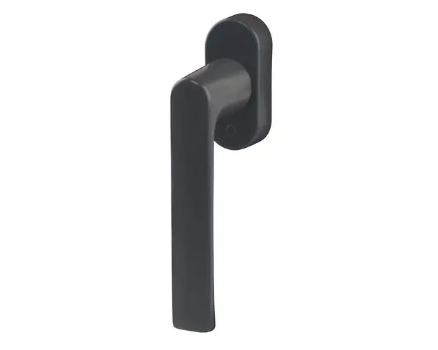 Ручка оконная алюминиевая  HOPPE Hamburg SecuForte, штифт vario fit 32-42 мм, 45°, 2 винта М5х45,  2 винта М5х50, антрацит RAL7016