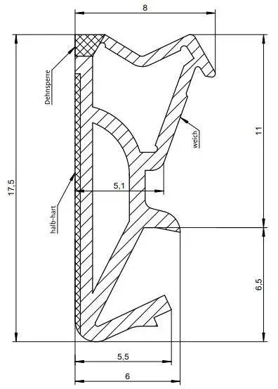 Уплотнитель для деревянных евроокон DEVENTER на фальц створки, ширина паза 4-5 мм, ТЭП, бежевый RAL 1001