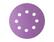 Шлиф круг HANKO PP627 Purple Paper 125мм 8отв Р400 на бум основе липучка