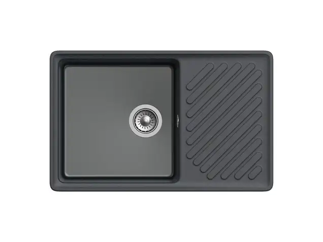 Мойка врезная с крылом GF-QUARZ (Z53) 860*480, черный