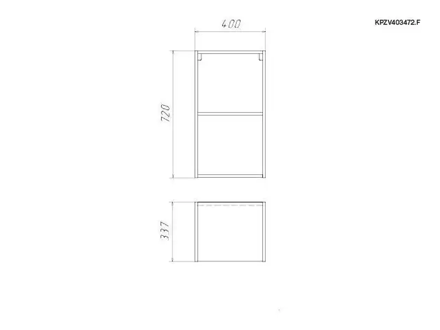 Корпус навесной 400*340 высотой 720 под фасад, ЯШС 3127