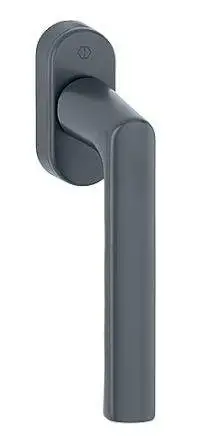 Ручка оконная алюминиевая  HOPPE Hamburg, штифт vario fit 32-42 мм, 45°, 2 винта М5х45,  2 винта М5х50, антрацит матовый F7016M