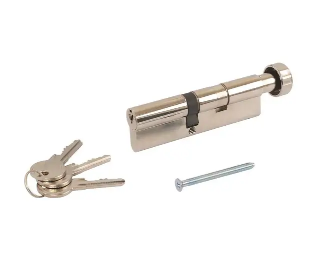 Цилиндр профильный MAXBAR с круглой ручкой C/K1 45 (ключ)/60(ручка), никелированный