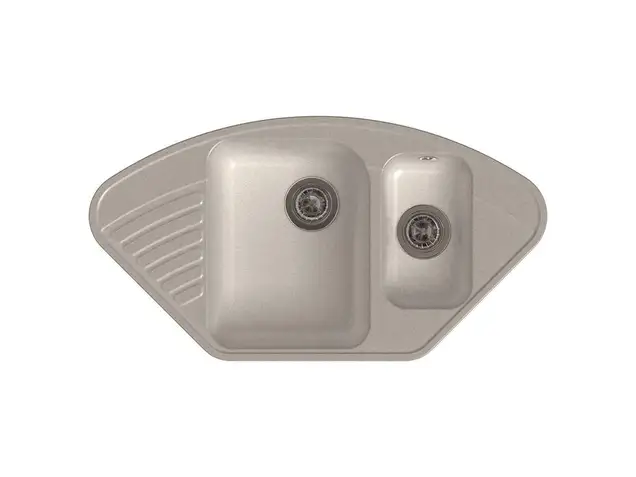 Мойка врезная угловая GF-QUARZ (Z14) 93х50см, цвет белый, кварц