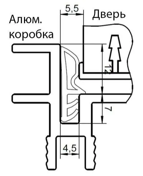 Уплотнитель контурный для межкомнатных дверей DEVENTER, ТЭП, белый RAL 9016