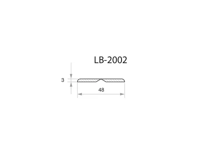 Профиль  МДФ AGT LB-2002 3*48*2800 мм, дуб аризона (375)