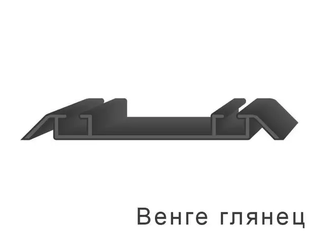 Направляющая нижняя, алюминий, L=5800 мм, венге глянец.