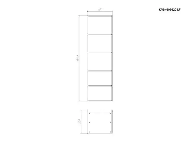 Корпус напольный колонна 600*560 высота 2040 под фасады, ЯШС 3127
