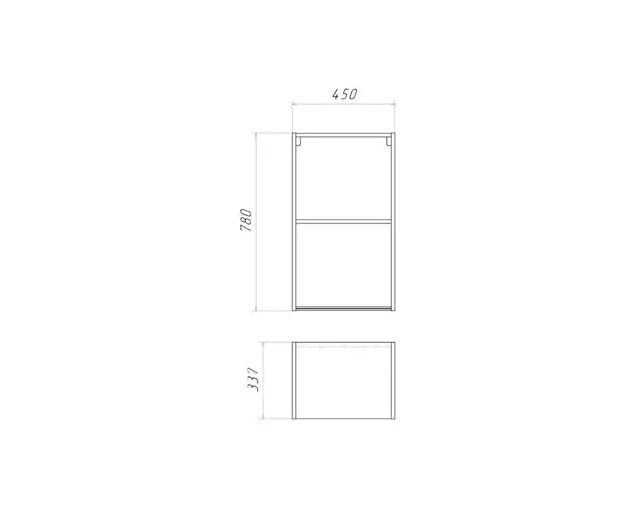 Корпус навесной 450*340 высотой 780 под фасад, ЯШТ 3128