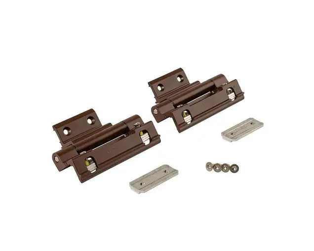 Комплект петель фрамужных Alu 540, клемма 2, V.01, 90 кг, корич. RAL8017