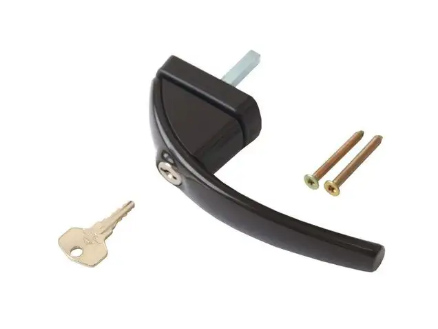 Ручка оконная ROTO SWING с ключом, штифт 37 мм +2 винта коричневый