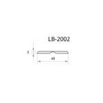 Профиль МДФ AGT LB-2002 3*48*2800 мм, cупермат серый камень 728