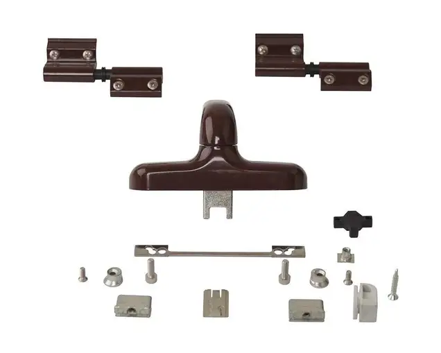 Комплект поворотный Giesse Classic V.02, коричневый RAL8017, 01188490