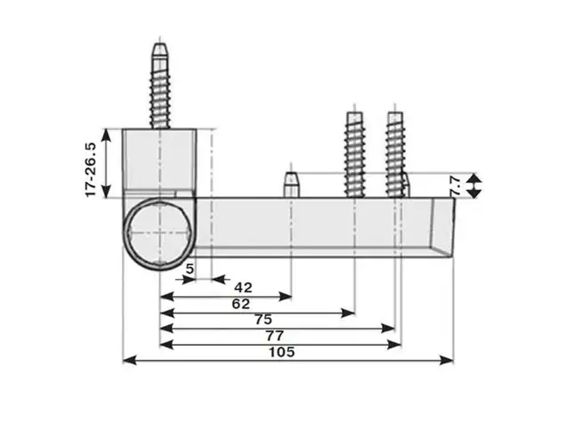 Петля дверная Maxbar PS27 (23-26,5/105-42) RAL9016 E, Белый