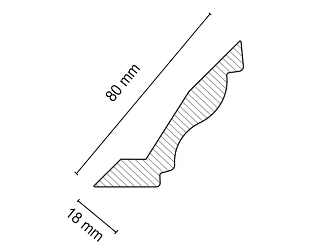 Профиль MP-1220 МДФ AGT SUPRAMAT 18*80*2800 мм, супермат макарон грин 3015