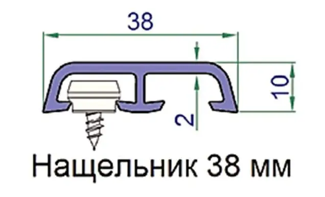 Наличник Exter 38х10мм темный дуб (Renolit 2052-089) 6,0 м
