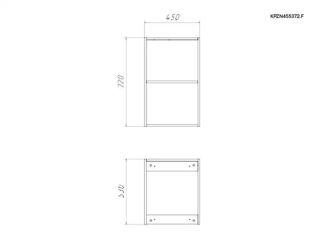 Корпус напольный стандартный 450*530 высотой 720 под фасад, ЯШТ 3128