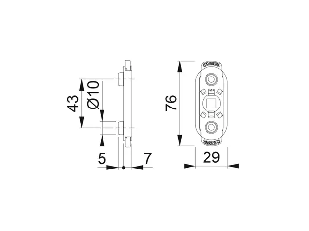 Оконная ручка HOPPE DRESDEN c блокирующим устройством KISI, 2 винта M5x55mm, белый, овальная розетка