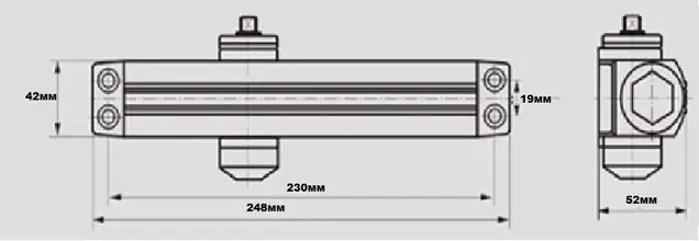 Доводчик Elementis 9024BC/DA EN2-4 Белый RAL9016