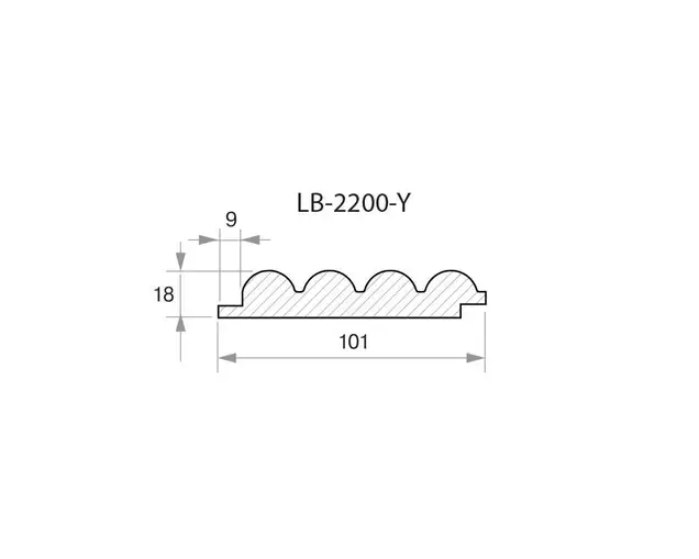 Профиль МДФ AGT LB-2200-Y 18*101*2800 мм, матовый спектрум розовый 6026