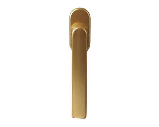 Ручка оконная алюминиевая  HOPPE Hamburg SecuForte, штифт vario fit 32-42 мм, 45°, 2 винта М5х45,  2 винта М5х50, золото