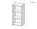 Корпус навесной высокий 450*340 высотой 960 под 2 складных фасада (Free Fold), ЯШС 3127