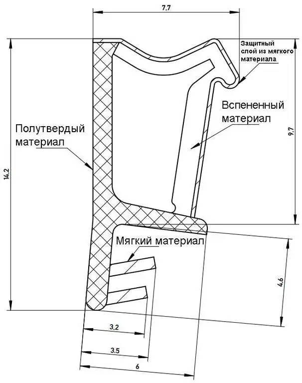 Уплотнитель для деревянных евроокон DEVENTER на наплав створки, ширина паза 3 мм, ТЭП, бежевый RAL 1001