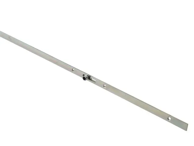 Замок Maxbar №856 привод от ручки F16/55/92/8мм, с 4 роликовыми цапфами удлиняемый Серебристый