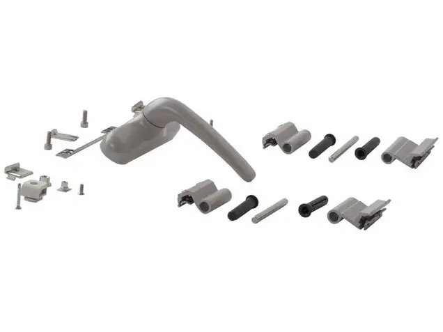 Комплект поворотный Giesse Classic V.01, серебро RAL9006, 01187970
