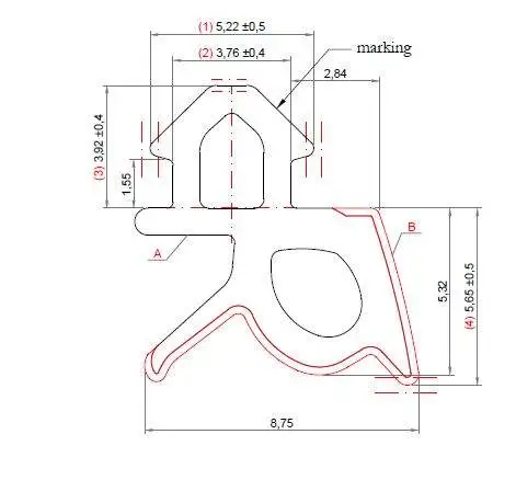Уплотнитель для профиля REHAU 002 (стеклопакет), EPDM, чёрный