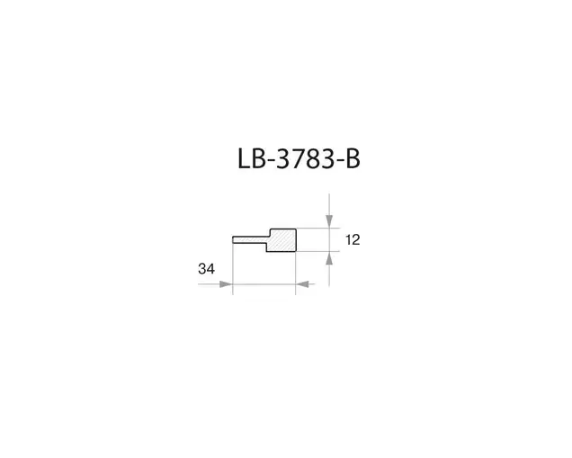 Профиль МДФ AGT LB-3783-B 12*34*2800 мм, супермат серый бесконечный 3017 (Timeless Grey)