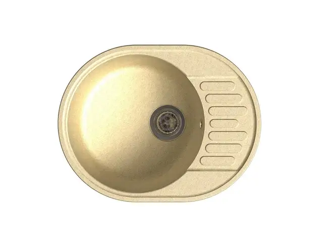 Мойка врезная с крылом GF-QUARZ (Z58) 62х48см, цвет бежевый, кварц
