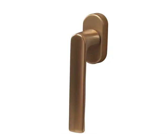Ручка оконная алюминиевая  HOPPE Hamburg SecuForte, штифт vario fit 32-42 мм, 45°, 2 винта М5х45,  2 винта М5х50, бронза