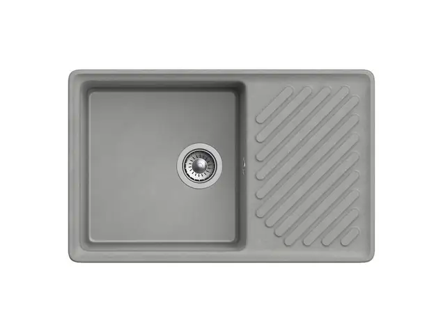 Мойка врезная с крылом GF-QUARZ (Z53) 860*480, серый