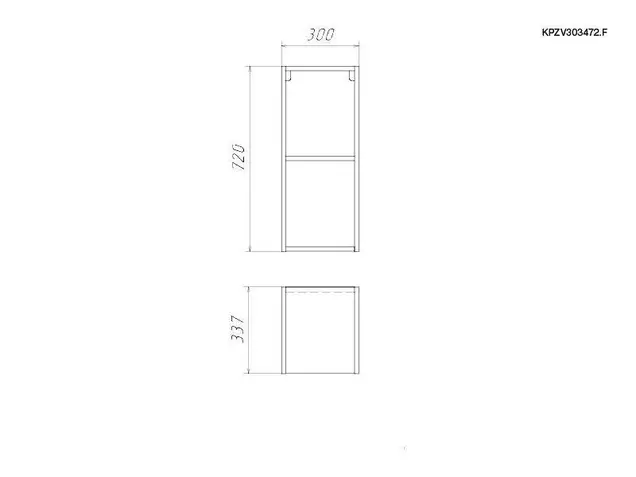 Корпус навесной 300*340 высотой 720 под фасад