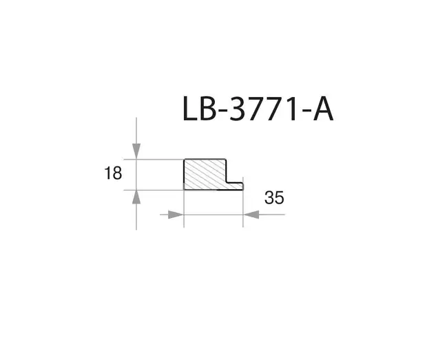 Профиль МДФ AGT LB-3771-A 18*35*2800 мм, супермат новый серый 729
