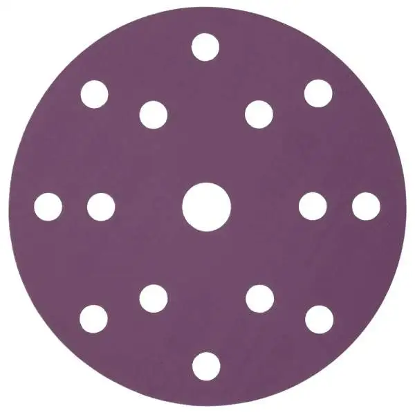 Шлиф круг HANKO PP627 Purple Paper 150мм 15отв Р80 на бум основе липучка
