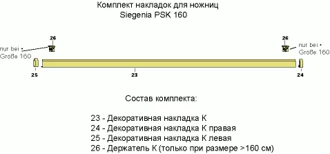 Комплект декоративных накладок K PSK-PORTAL 160 Gr.107, 871-1070 серебро