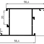 Створка дверная, SM (766) 400-16 6м Белый