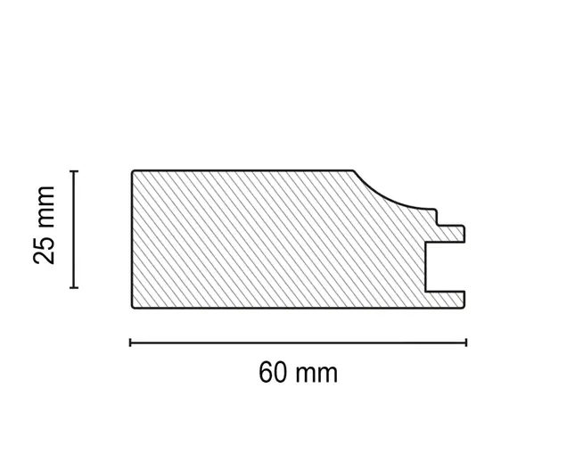 Профиль MP-5159 МДФ AGT SUPRAMAT 25*60*2800 мм, супермат, форест грин 3027