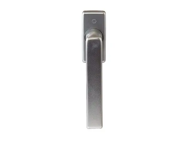 Ручка оконная HOPPE Dallas Secustic алюминиевая, штифт variofit 32-52 мм (F9) титан, 90° , 2 винта М5х55/60
