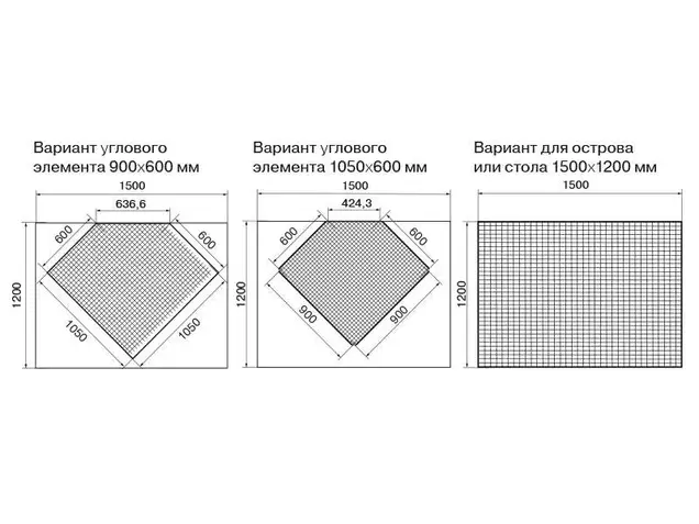 Cтолешница R6 ALPHALUX Серый бетон (Rocks) A.1452 CLIMB, ДСП влагостойкая,1200*39*1500 мм